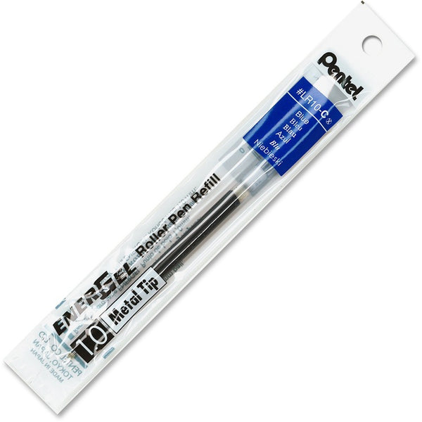 EnerGel Refill for Pentel EnerGel Retractable Liquid Gel Pens, Conical Tip, Bold Point, Blue Ink (PENLR10C) Each