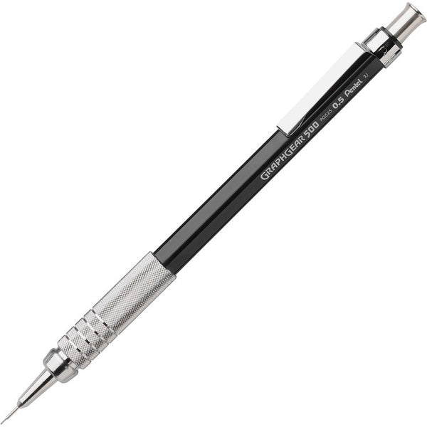 Pentel Graphgear 500 Pencils, Refillable, .5mm, Black (PENPG525A)