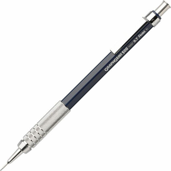 Pentel Graphgear 500 Pencils, Refillable, .7mm, Blue (PENPG527C)