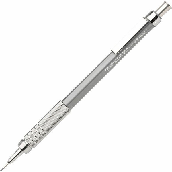 Pentel Graphgear 500 Pencils, Refillable, .9mm, Gray (PENPG529N)