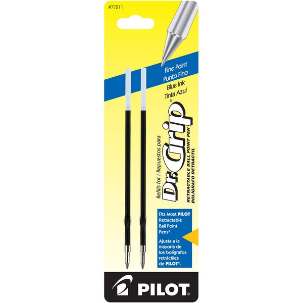 Pilot Refill for Dr. Grip, Easytouch, The Better, B2P and Rex Grip BeGreen Ballpoint Pens, Fine Point, Blue Ink, 2/Pack (PIL77211)