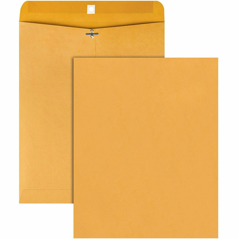 Quality Park Gummed Clasp Envelope, 28Lb, 11 1/2&quot;x14 1/2&quot;, 100/BX, KFT (QUA37905) Box of 100