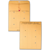 Quality Park Recycled Kraft String/Button Interoffice Envelope, #97, 10 x 13, Brown Kraft, 100/CT (QUA63560) Box of 100