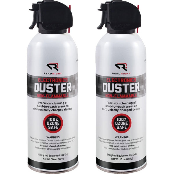 Read Right Plus 100% Ozone Safe Spray Duster TwinPak, 10 oz. Cans, 2/Pack (REARR3522) Pack of 2