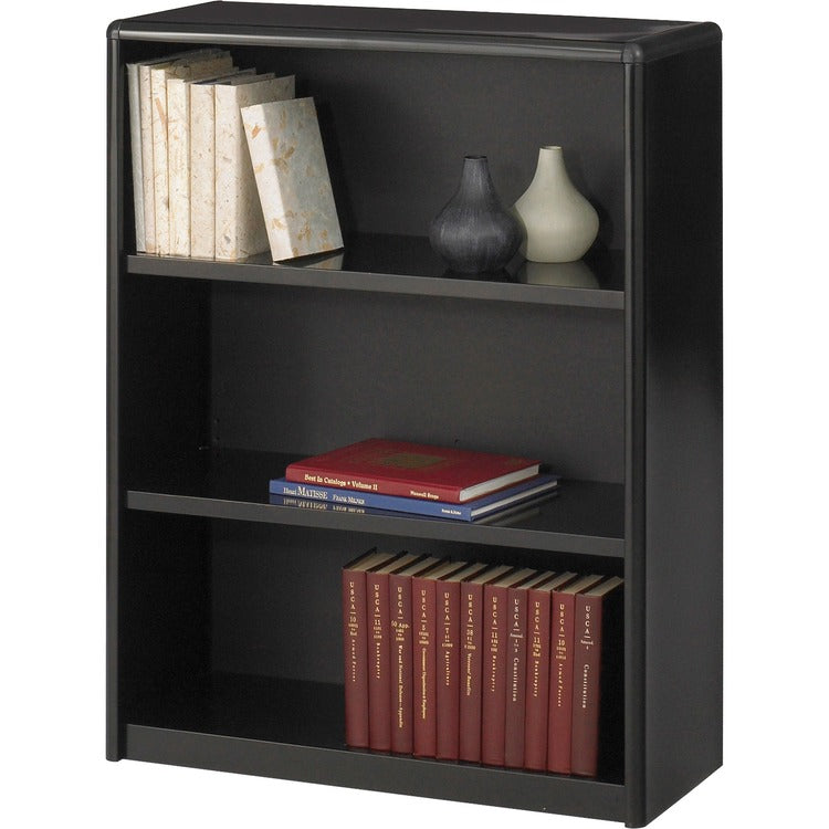 Safco Value Mate Series Steel Three Shelf Bookcase, 31 3/4w x 13 1/2d x 41h, Black (SAF7171BL) Each