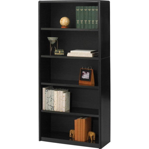 Safco Value Mate Series Metal Bookcase, Five-Shelf, 31-3/4w x 13-1/2d x 67h, Black (SAF7173BL)