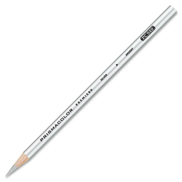 Prismacolor® Thick Lead Art Pencil, Metallic Silver (SAN03375) Box of 12