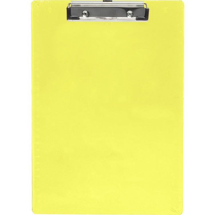 Saunders Plastic Clipboard, Letter, Holds 1/2&quot; of Paper, Neon Yellow (SAU21595) Each