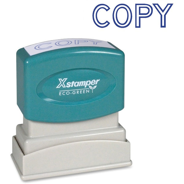 Xstamper Copy Ink Stamp, 1/2&quot;x1 5/8&quot;, Blue (XST1006) Each