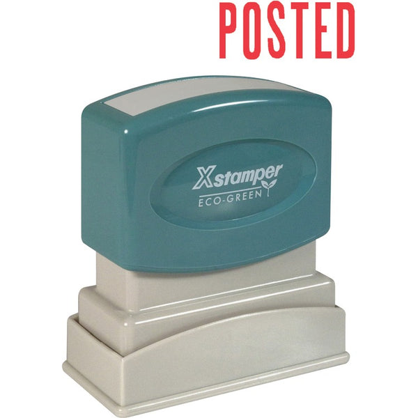 Xstamper Posted Ink Stamp, 1/2&quot;x1 5/8&quot;, Red Ink (XST1047) Each