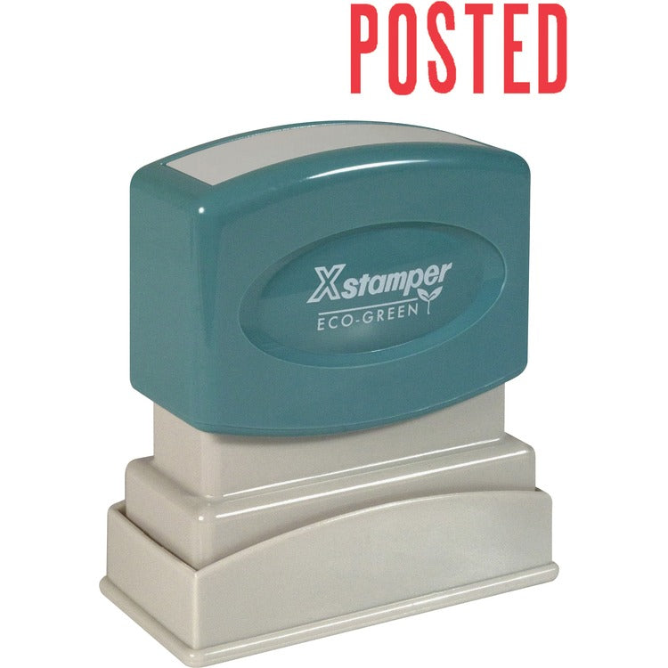 Xstamper Posted Ink Stamp, 1/2&quot;x1 5/8&quot;, Red Ink (XST1047) Each