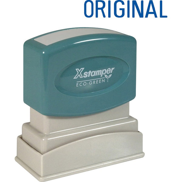 Xstamper Original Ink Stamp, 1/2&quot;x1 5/8&quot;, Blue Ink (XST1111) Each