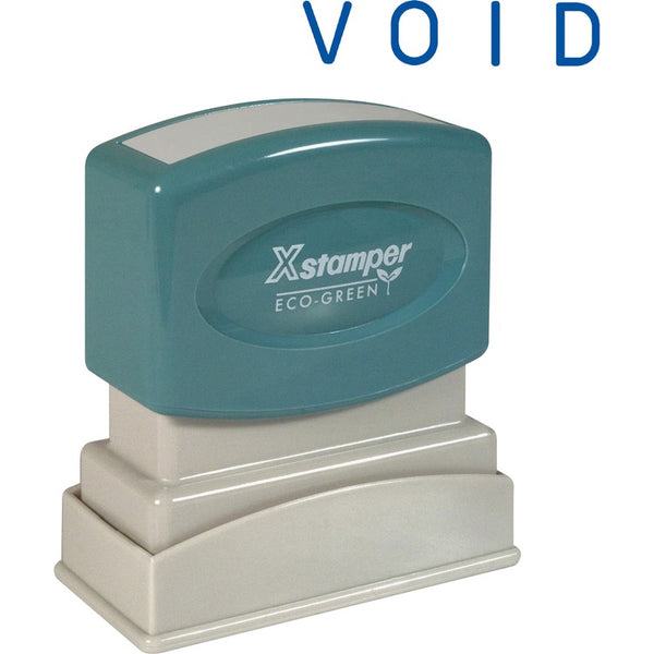 Xstamper Void Ink Stamp, 1/2&quot;x1 5/8&quot;, Blue Ink (XST1117) Each