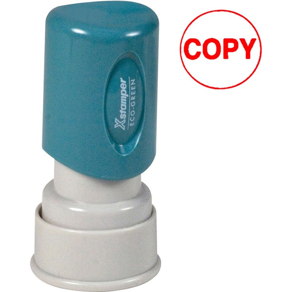 Xstamper Round &quot;Copy&quot; Ink Stamp, 5/8&quot;, Red Ink (XST11407) Each