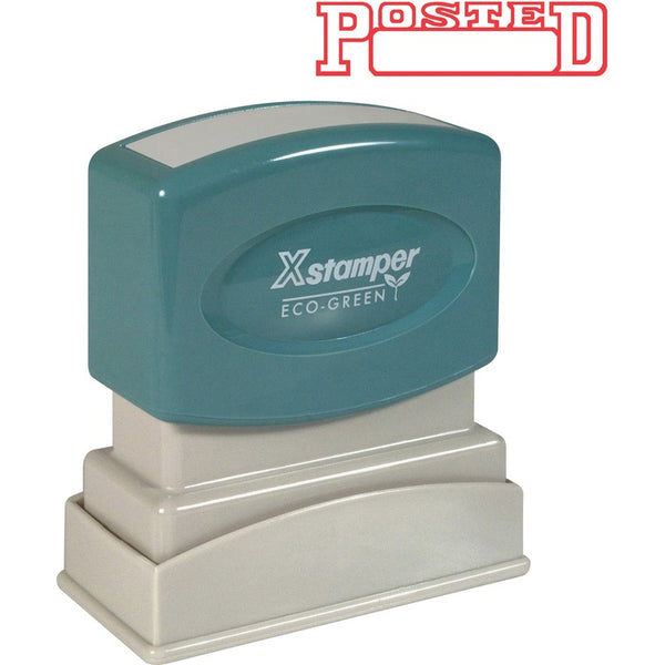 Xstamper Posted Ink Stamp, 1/2&quot;x1 5/8&quot;, Red Ink (XST1211) Each