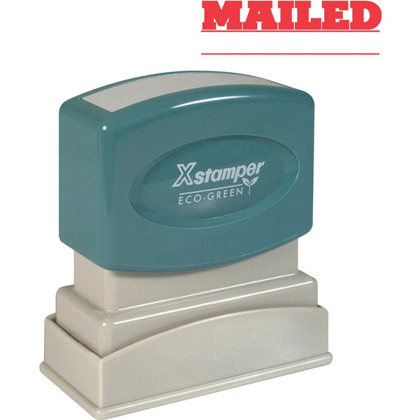 Xstamper Mailed Ink Stamp, 1/2&quot;x1 5/8&quot;, Red Ink (XST1218) Each