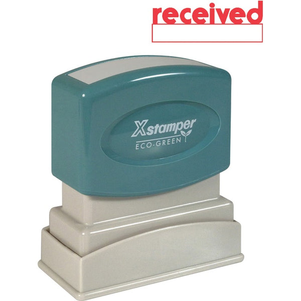 Xstamper Received Ink Stamp, 1/2&quot;x1 5/8&quot;, Red Ink (XST1223) Each
