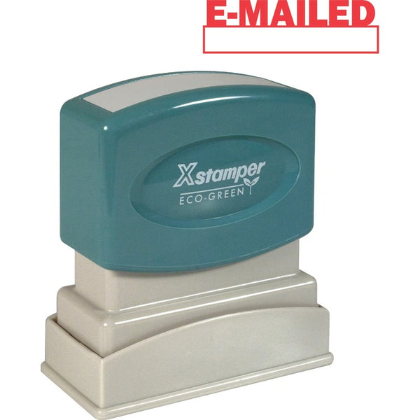 Xstamper E Mailed Ink Stamp, 1/2&quot;x1 5/8&quot;, Red Ink (XST1650) Each
