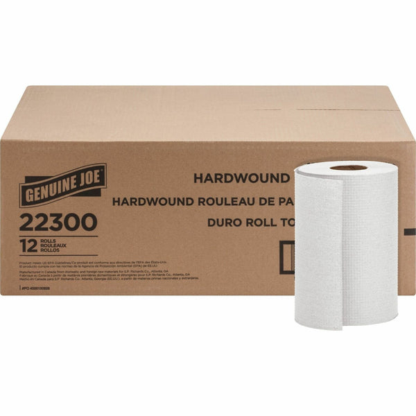 Genuine Joe 22300 Bulk Hardwound Roll Towels, 7 7/8&quot; x 350' (GJO22300) Case of 12