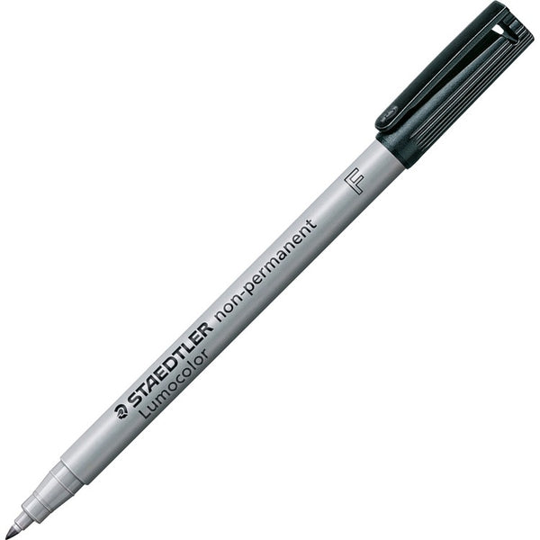 Lumocolor Lumocolor Fine Tip Overhead Projection Marker, Non Permanent, Black (STD3169) Box of 10