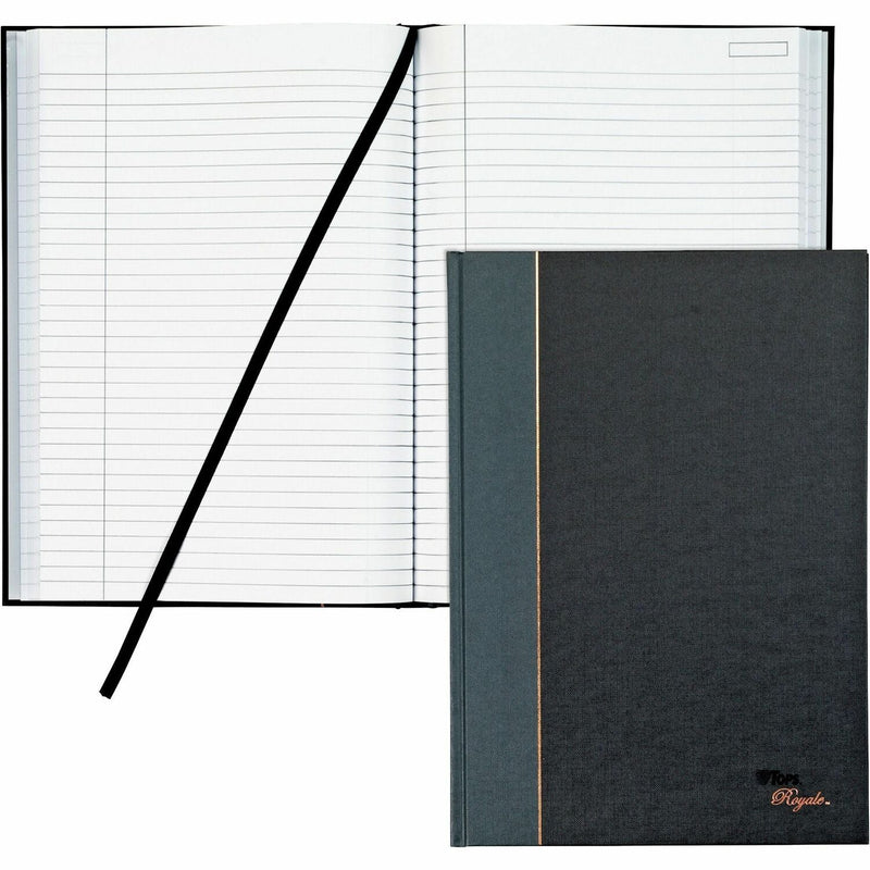 TOPS Royale Casebound Business Notebooks, 1 Subject, Medium/College Rule, Black/Gray Cover, 11.75 x 8.25, 96 Sheets (TOP25232) Each