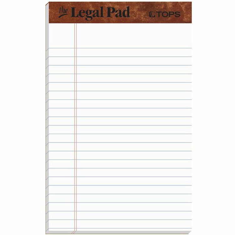 TOPS The Legal Pad Ruled Perforated Pads, Narrow Rule, 50 White 5 x 8 Sheets, Dozen (TOP7500) Pack of 12