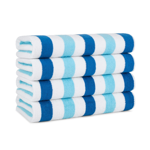 Arkwright Home Cabo Cabana Beach Towel 30x70 Navy/Blue (4/Pack) (PNP-CABOCABANA-NVBL) 4/PK