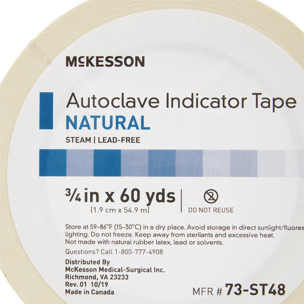 McKesson Steam Indicator Tape 3/4 Inch X 60 Yard Steam (524901_RL) 1/RL