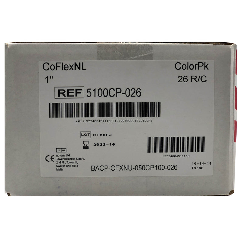 CoFlex® NL Cohesive Bandage 1 Inch X 5 Yard Self-Adherent Closure Neon Pink / Blue / Purple / Light Blue / Neon Green / Red NonSterile 12 lbs. Tensile Strength (989074_PK) 1/PK