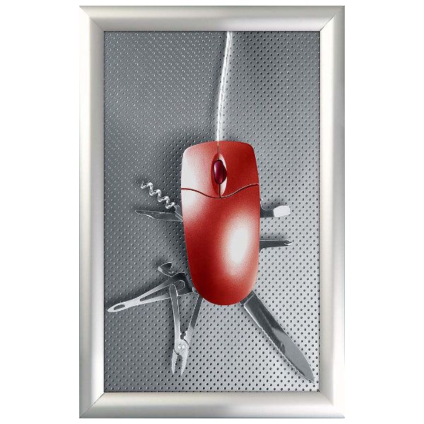 Snap Frame 11'' X 17''  Poster Size 1" Silver Color Profile, Mitred Corner (UCN255N017x2990) Each
