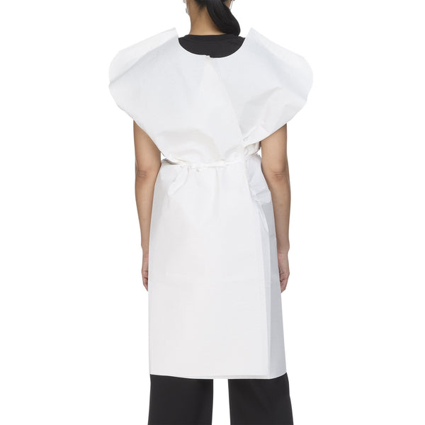 McKesson Patient Exam Gown One Size Fits Most White Disposable (146461_EA) 1/EA