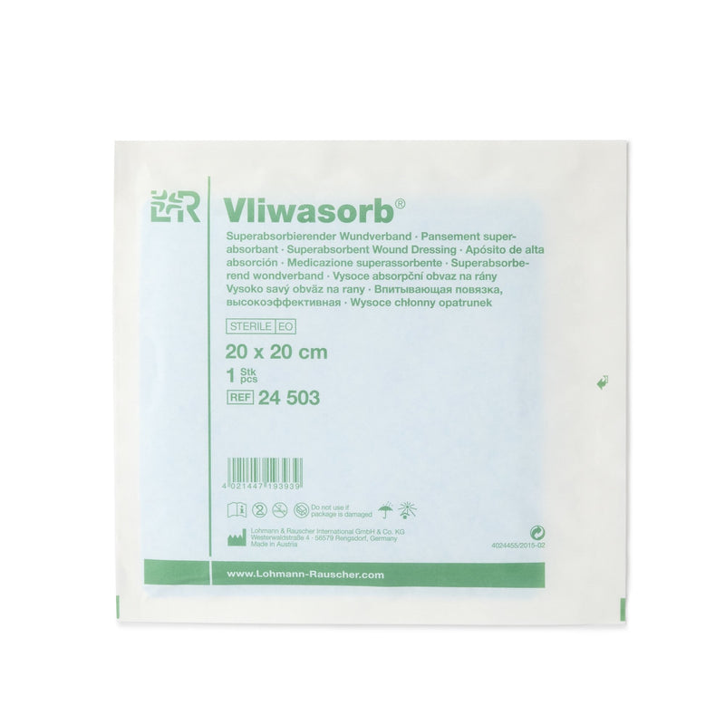 Vliwasorb® Super Absorbent Dressing 8 X 8 Inch Square (1117493_BX) 10/BX