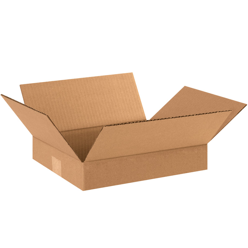 12 x 10 x 2" Flat Corrugated Boxes (12102) Bundle Of 25