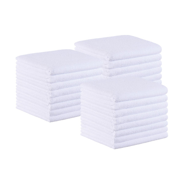 Arkwright Home Bck2U Terry Mircofiber Salon Towel 16x27 White (24/Pack) (PNP915109WH) 24/PK
