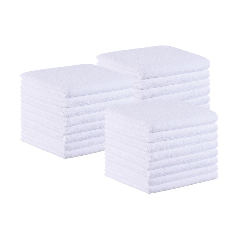 Arkwright Home Bck2U Terry Mircofiber Salon Towel 16x27 White (24/Pack) (PNP915109WH) 24/PK