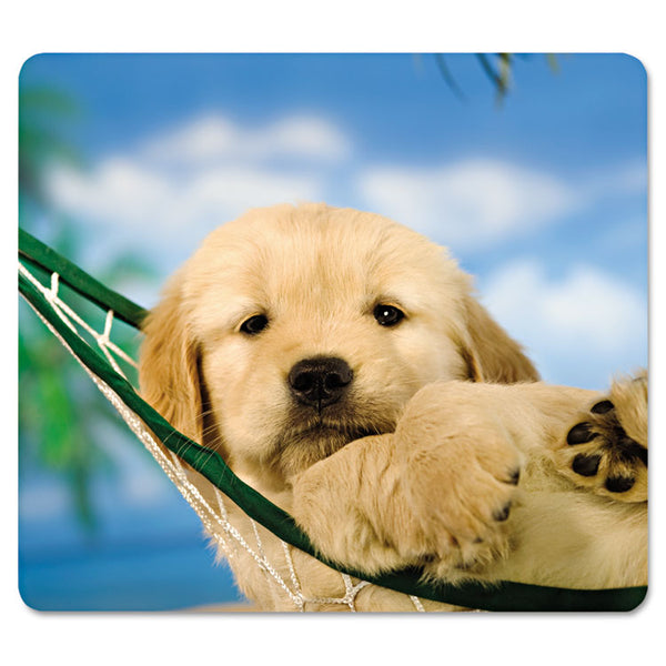 Fellowes® Recycled Mouse Pad, 9 x 8, Puppy in Hammock Design (FEL5913901)