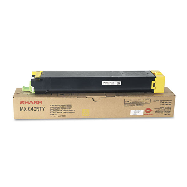 Sharp® MXC40NTY Toner, 10,000 Page-Yield, Yellow (SHRMXC40NTY) Each