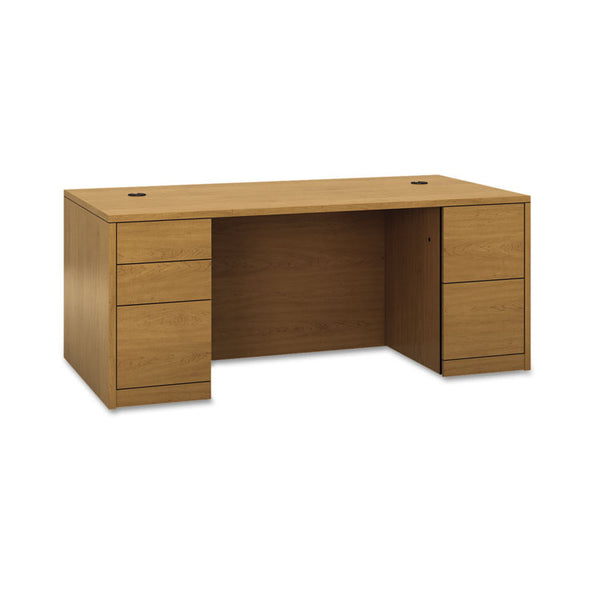 HON® 10500 Series Double Pedestal Desk with Full Pedestals, 72" x 36" x 29.5", Harvest (HON105890CC)