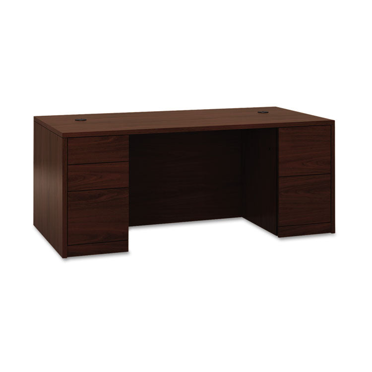 HON® 10500 Series Double Pedestal Desk with Full Pedestals, 72" x 36" x 29.5", Mahogany (HON105890NN)