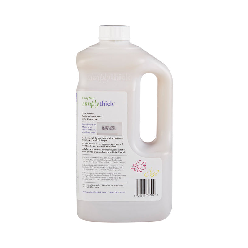 SimplyThick® Easy Mix Food and Beverage Thickener 1.6 Liter Pump Bottle Unflavored Gel IDDSI Level 2 Mildly Thick (1087568_BX) 1/BX