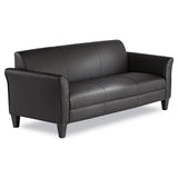 Alera® Alera Reception Lounge Furniture, 3-Cushion Sofa, 77w x 31.5d x 32h, Black (ALERL21LS10B)