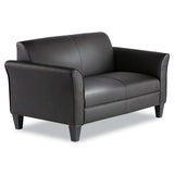 Alera® Alera Reception Lounge Furniture, Loveseat, 55.5w x 31.5d x 33.07h, Black (ALERL22LS10B)