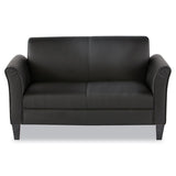 Alera® Alera Reception Lounge Furniture, Loveseat, 55.5w x 31.5d x 33.07h, Black (ALERL22LS10B)