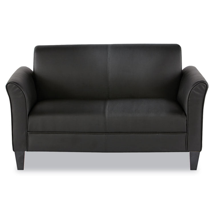 Alera® Alera Reception Lounge Furniture, Loveseat, 55.5w x 31.5d x 33.07h, Black (ALERL22LS10B)