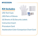 McKesson Drugs of Abuse Test Kit AMP, BUP, BZO, COC, mAMP/MET, MDMA, MTD, MOP300, OXY, THC (OX, pH, SG) 25 Tests CLIA Waived (1101531_CS) 100/CS