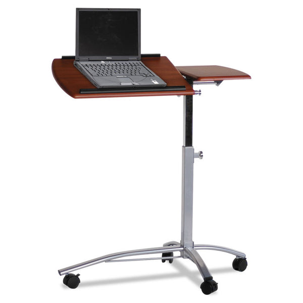 Safco® Laptop Computer Caddy, 29.5" x 20" x 27" to 38", Medium Cherry (MLN950MEC)