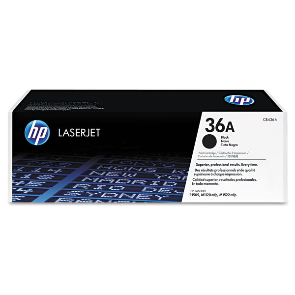 HP HP 36A, (CB436A) Black Original LaserJet Toner Cartridge (HEWCB436A)