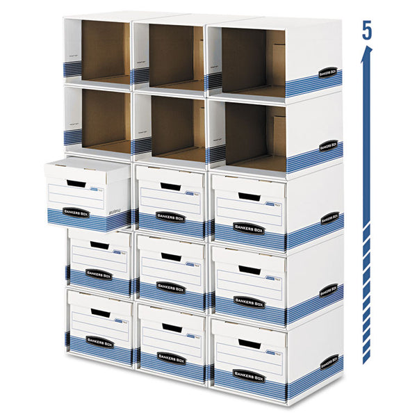 Bankers Box® File/Cube Box Shell, Legal/Letter, 23.75 x 19.75, White/Blue, 6/Carton (FEL0162601) Carton of 6