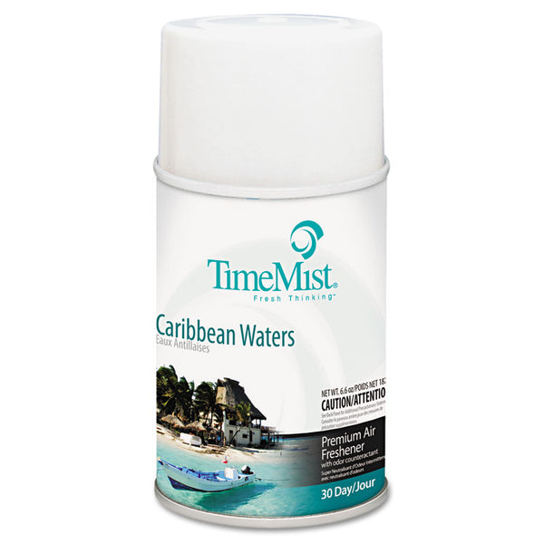 TimeMist® Premium Metered Air Freshener Refill, Caribbean Waters, 6.6 oz Aerosol Spray (TMS1042756EA) Each