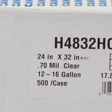 Heritage™ Trash Bag 16 gal. Clear LLDPE 0.70 mil 24 X 32 Inch Star Seal Bottom Flat Pack (280966_CS) 500/CS